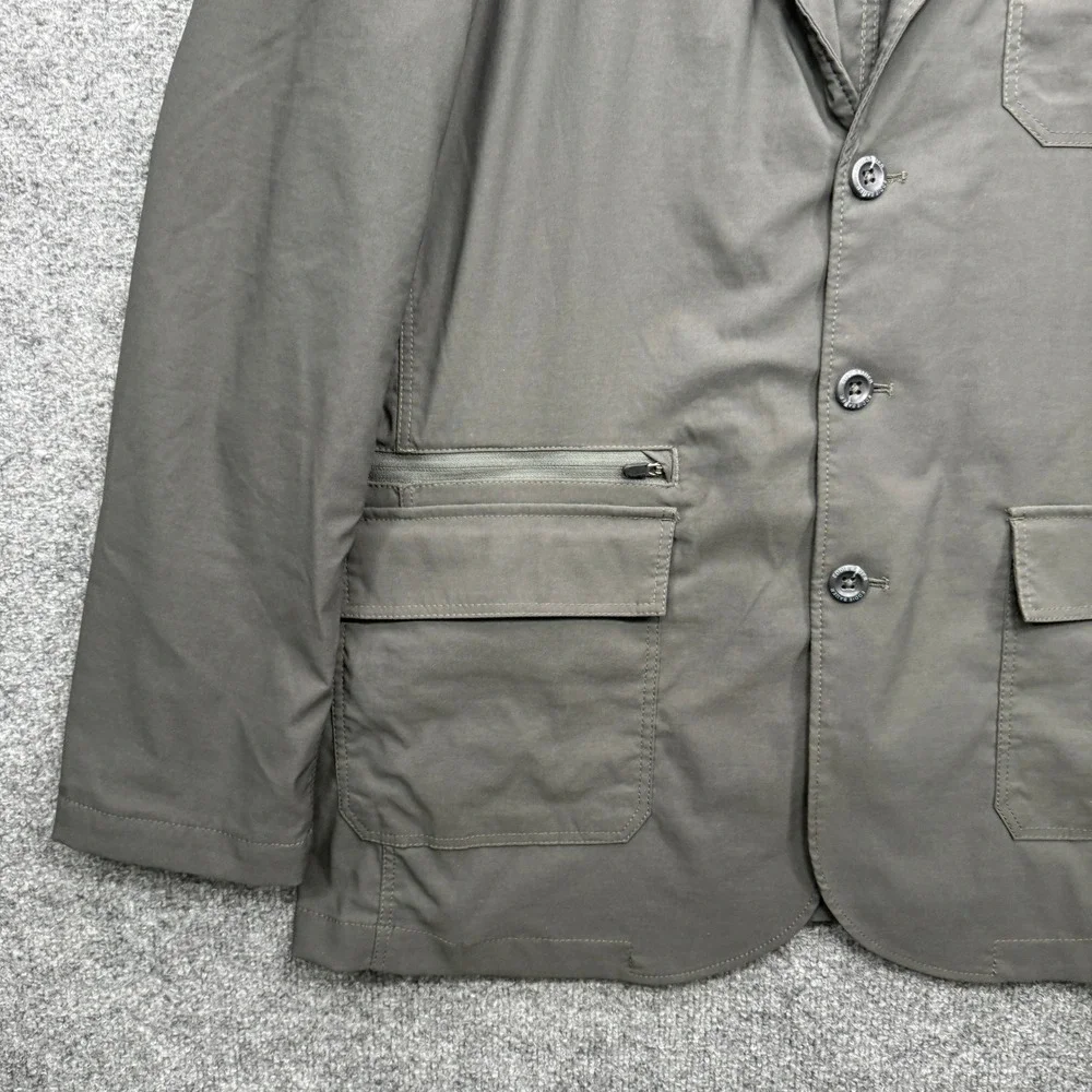 Eddie Bauer Travex Blazer Jacket Mens 44 Gray Long Sleeve Outdoor Travel Casual
